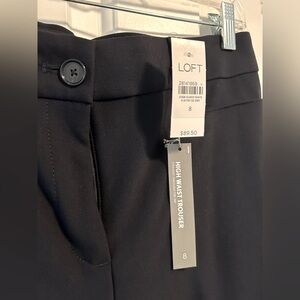 LOFT NWT Navy High Waist Trousers Size 8